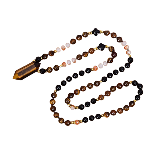 Tiger's Eye Beaded Necklace