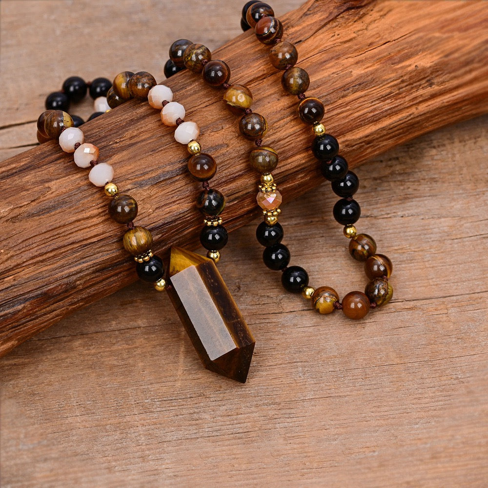 Tiger's Eye Beaded Necklace