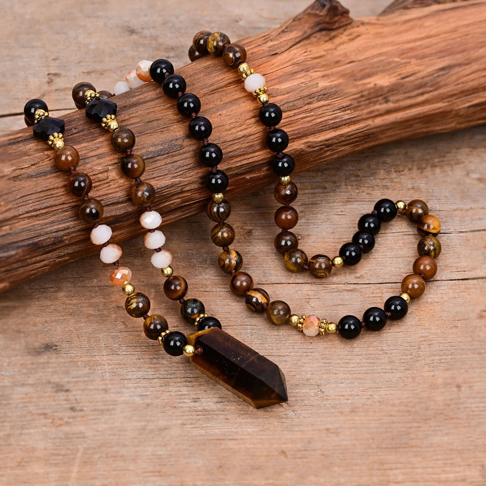 Tiger's Eye Beaded Necklace