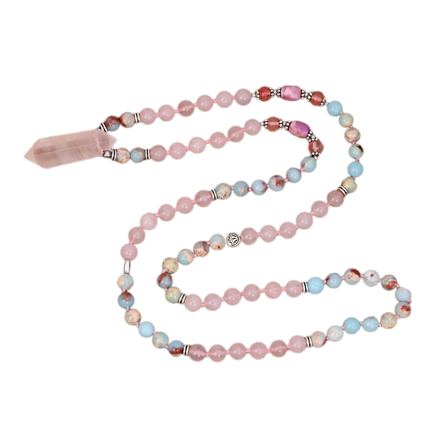 Rose Quartz Beaded Necklace