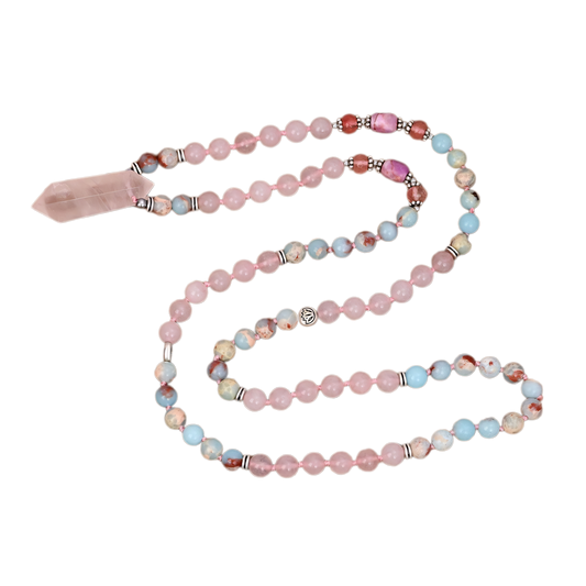 Rose Quartz Beaded Necklace