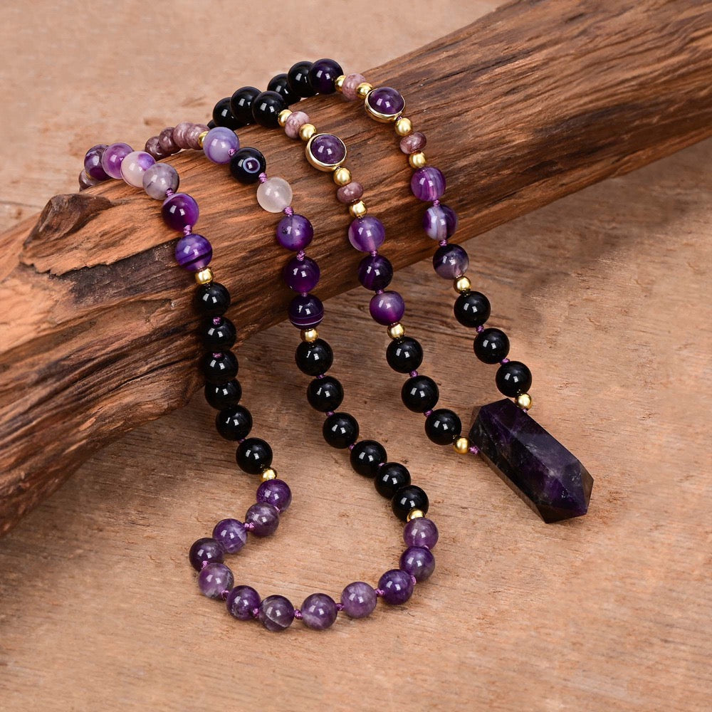 Amethyst Beaded Necklace