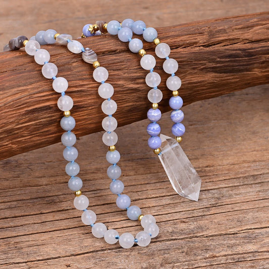 Clear Quartz Beaded Necklace