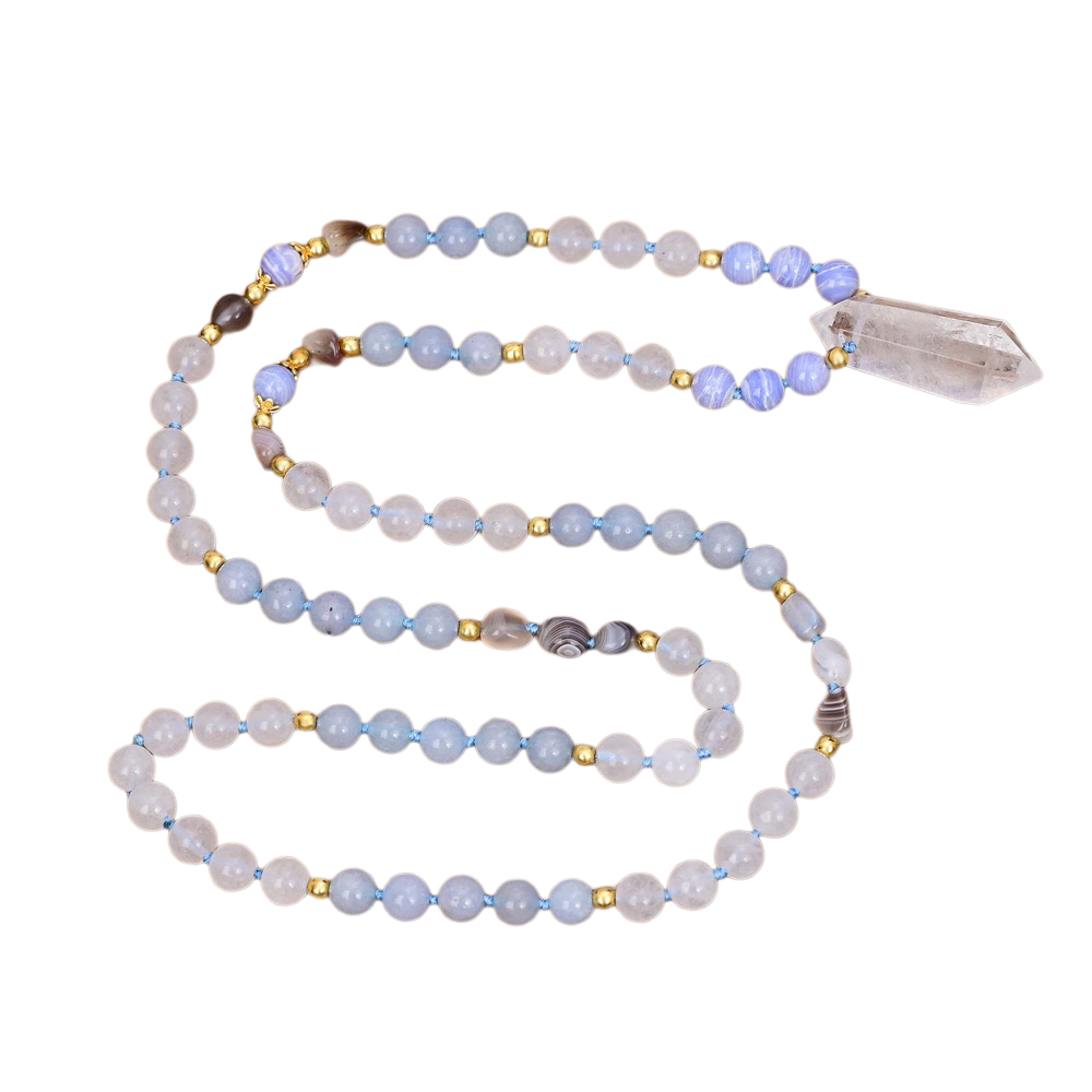 Clear Quartz Beaded Necklace