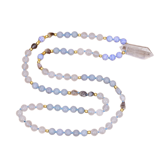 Clear Quartz Beaded Necklace